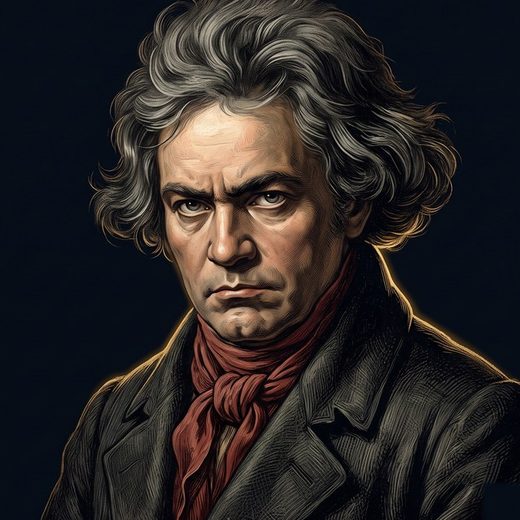 Portrait of Ludwig van Beethoven
